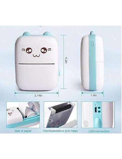 GAMEVANA Mini Thermal Printer | Inkless Bluetooth Pocket Printer