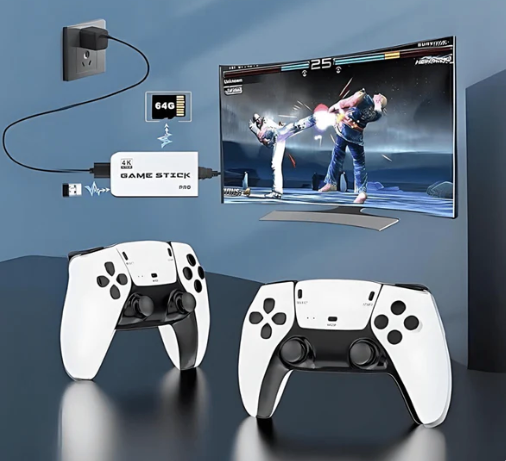 GameVana Alpha GameStick™ Series 2 | With 2 Automatic White Wireless Controllers 2025